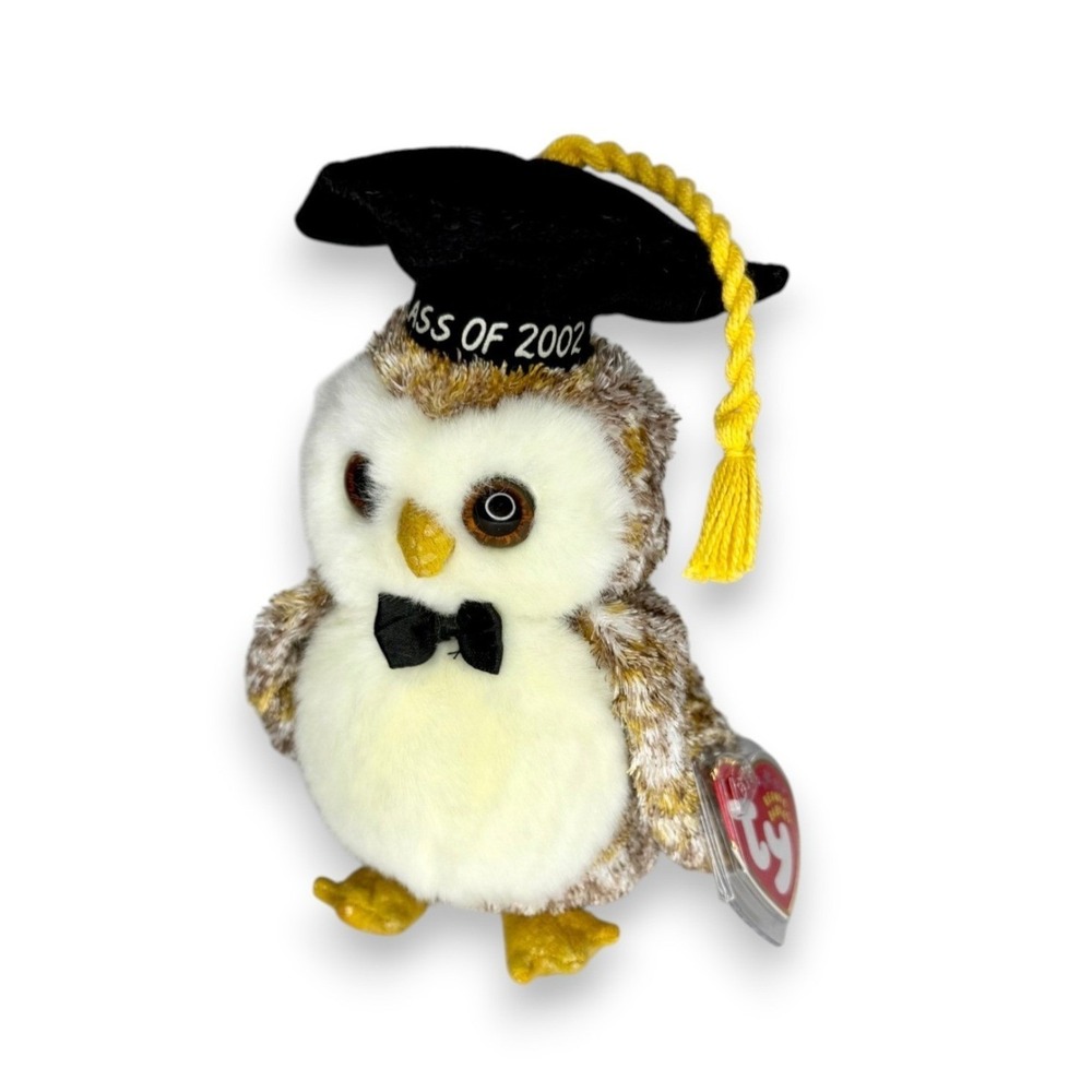 Smarter the Owl | Class of 2002 Graduate | Mint Heart Tag TY Beanie Baby